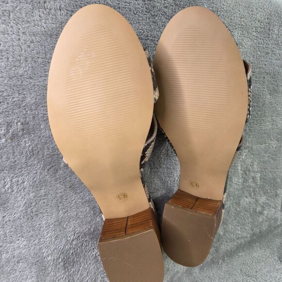 Womens Steven By Steve Madden Brown Snake Print Block Heel Slide Sandals 9.5M - Picture 10 of 11